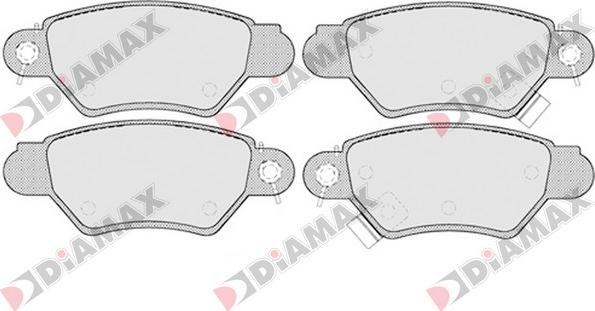 Diamax N09114 - Kit de plaquettes de frein, frein à disque cwaw.fr