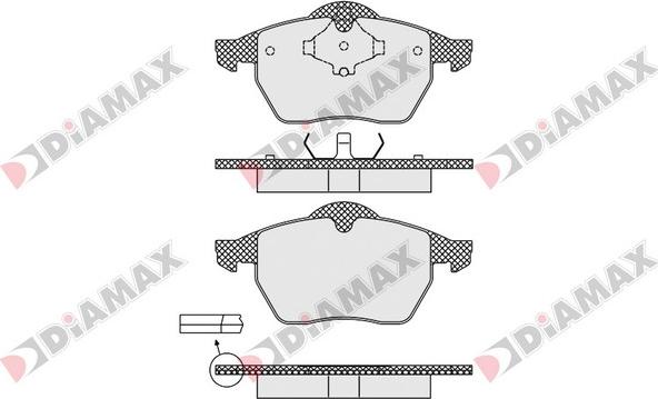 Diamax N09113 - Kit de plaquettes de frein, frein à disque cwaw.fr