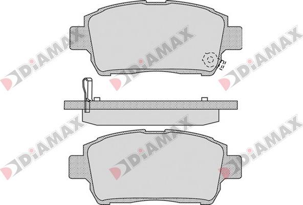 Diamax N09186 - Kit de plaquettes de frein, frein à disque cwaw.fr