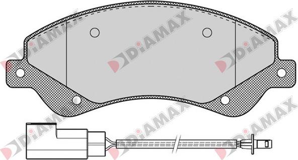 Diamax N09187 - Kit de plaquettes de frein, frein à disque cwaw.fr