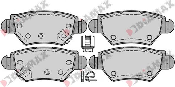 Diamax N09139 - Kit de plaquettes de frein, frein à disque cwaw.fr