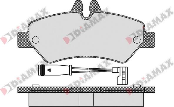 Diamax N09134 - Kit de plaquettes de frein, frein à disque cwaw.fr