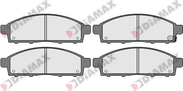 Diamax N09129 - Kit de plaquettes de frein, frein à disque cwaw.fr