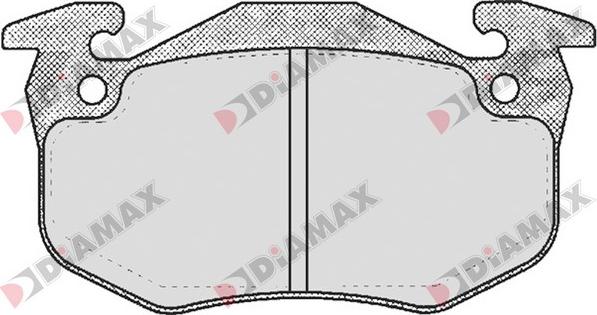 Diamax N09124 - Kit de plaquettes de frein, frein à disque cwaw.fr