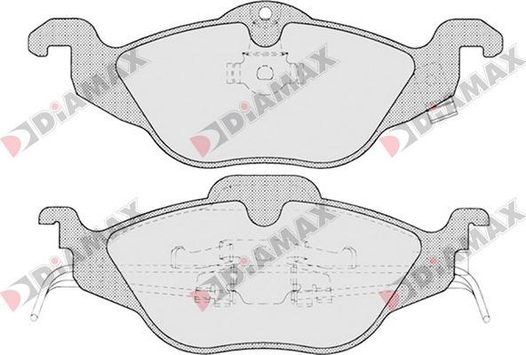 Diamax N09125 - Kit de plaquettes de frein, frein à disque cwaw.fr