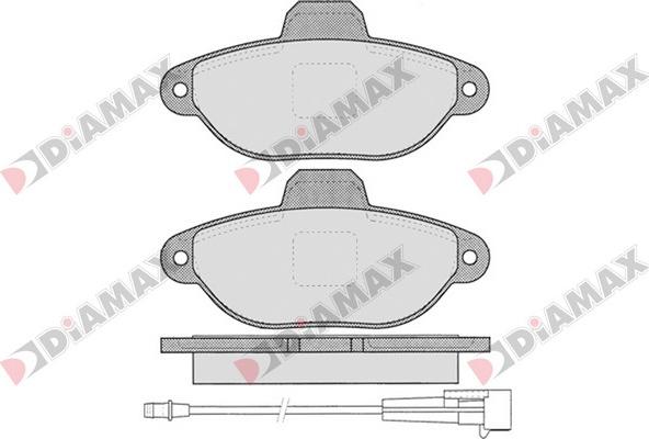 Diamax N09128 - Kit de plaquettes de frein, frein à disque cwaw.fr