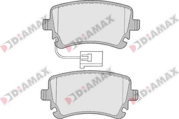 Diamax N09127 - Kit de plaquettes de frein, frein à disque cwaw.fr