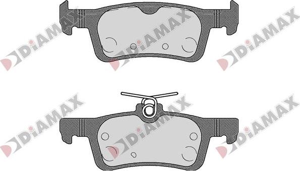 Diamax N09842 - Kit de plaquettes de frein, frein à disque cwaw.fr