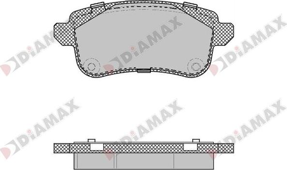 Diamax N09859 - Kit de plaquettes de frein, frein à disque cwaw.fr