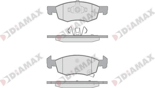 Diamax N09853 - Kit de plaquettes de frein, frein à disque cwaw.fr