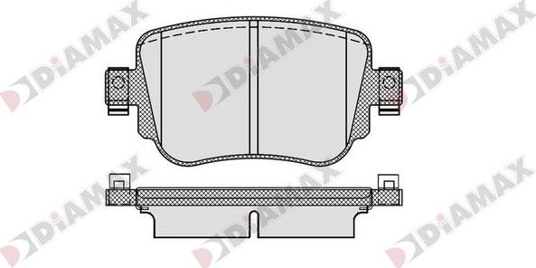 Diamax N09857 - Kit de plaquettes de frein, frein à disque cwaw.fr