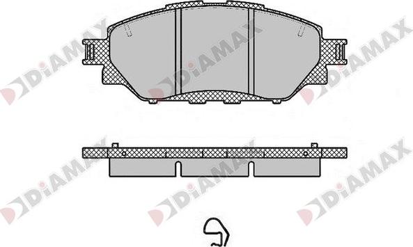 Diamax N09868 - Kit de plaquettes de frein, frein à disque cwaw.fr