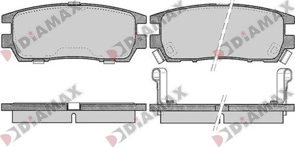 Diamax N09805 - Kit de plaquettes de frein, frein à disque cwaw.fr