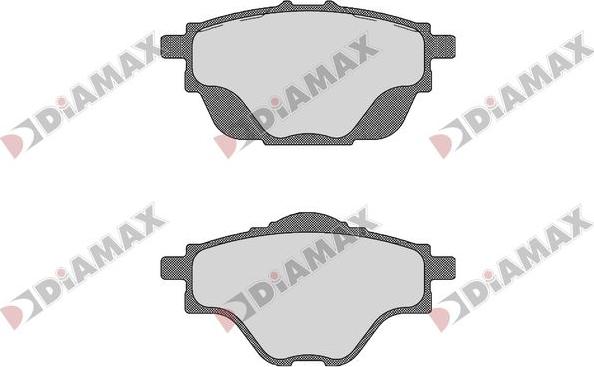 Diamax N09817 - Kit de plaquettes de frein, frein à disque cwaw.fr