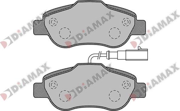 Diamax N09834 - Kit de plaquettes de frein, frein à disque cwaw.fr