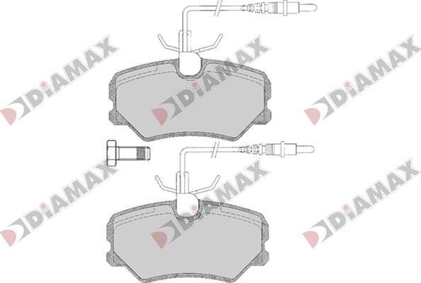 Diamax N09836 - Kit de plaquettes de frein, frein à disque cwaw.fr