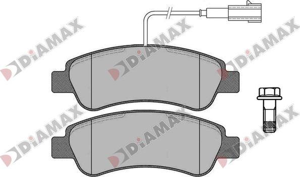 Diamax N09829 - Kit de plaquettes de frein, frein à disque cwaw.fr