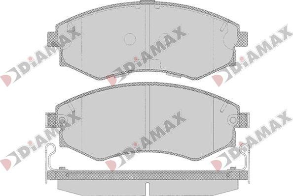 Diamax N09826 - Kit de plaquettes de frein, frein à disque cwaw.fr