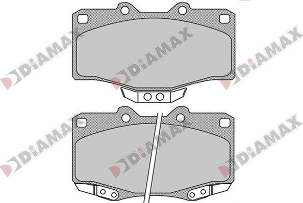 Diamax N09822 - Kit de plaquettes de frein, frein à disque cwaw.fr