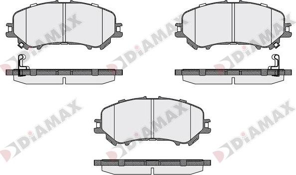 Diamax N09877 - Kit de plaquettes de frein, frein à disque cwaw.fr