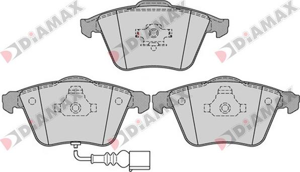 Diamax N09393 - Kit de plaquettes de frein, frein à disque cwaw.fr