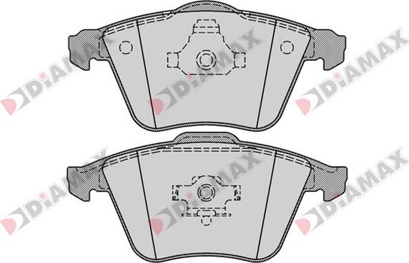 Diamax N09397 - Kit de plaquettes de frein, frein à disque cwaw.fr