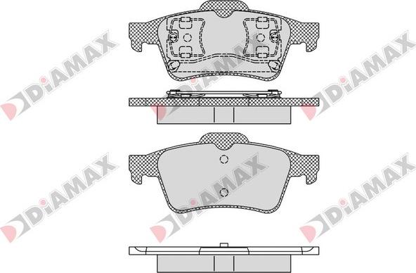 Diamax N09349 - Kit de plaquettes de frein, frein à disque cwaw.fr