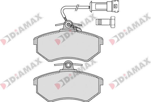 Diamax N09341 - Kit de plaquettes de frein, frein à disque cwaw.fr