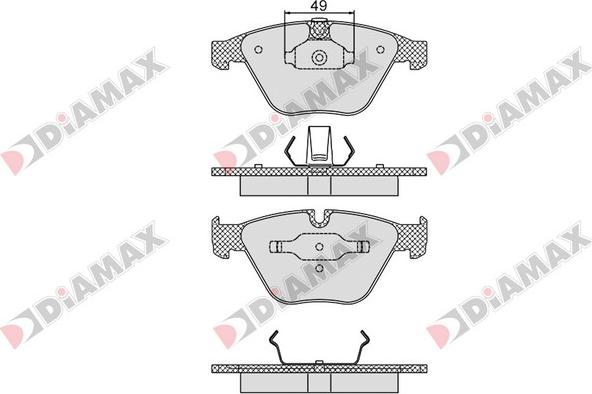 Diamax N09352 - Kit de plaquettes de frein, frein à disque cwaw.fr