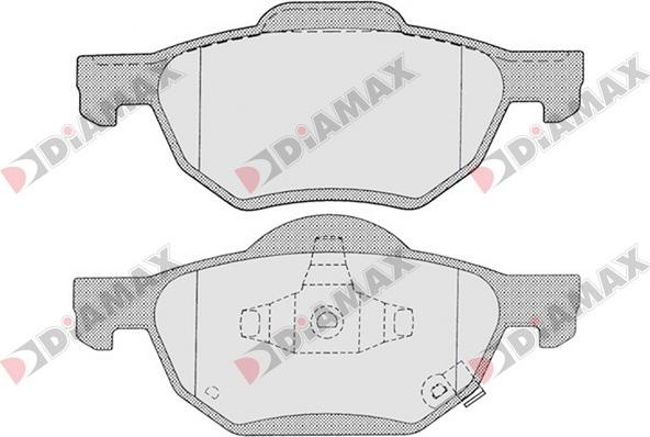 Diamax N09363 - Kit de plaquettes de frein, frein à disque cwaw.fr