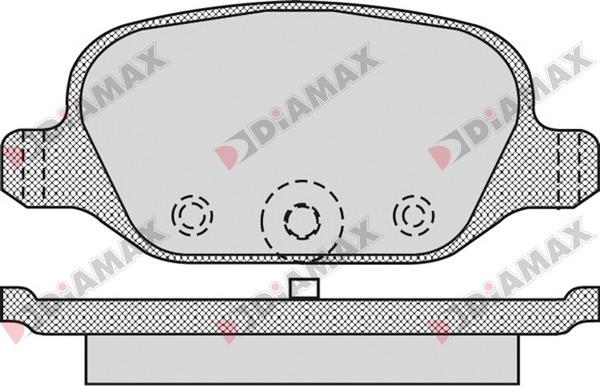 Diamax N09388 - Kit de plaquettes de frein, frein à disque cwaw.fr