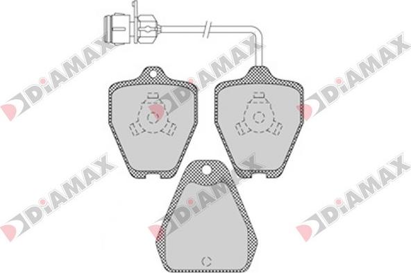 Diamax N09330 - Kit de plaquettes de frein, frein à disque cwaw.fr