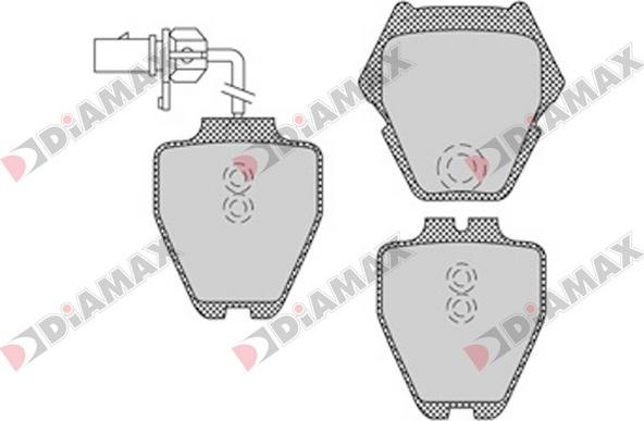 Diamax N09332 - Kit de plaquettes de frein, frein à disque cwaw.fr