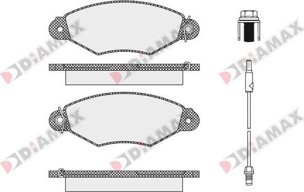 Diamax N09326 - Kit de plaquettes de frein, frein à disque cwaw.fr