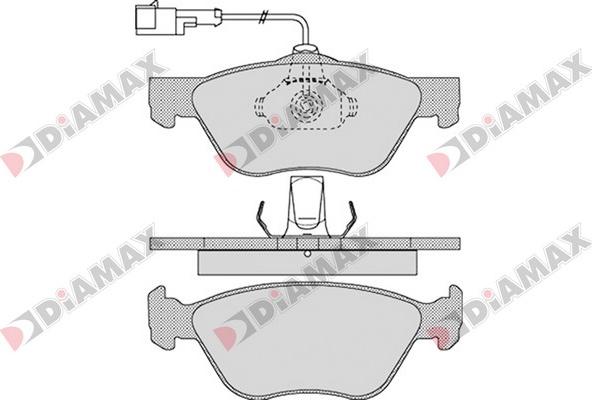 Diamax N09322 - Kit de plaquettes de frein, frein à disque cwaw.fr