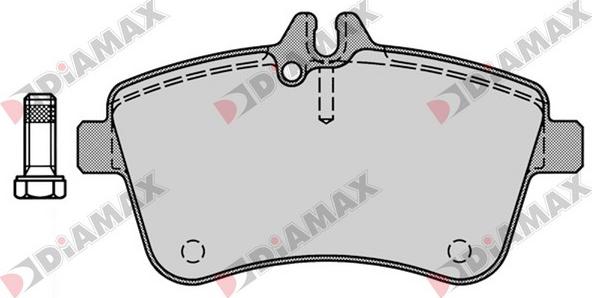 Diamax N09376 - Kit de plaquettes de frein, frein à disque cwaw.fr