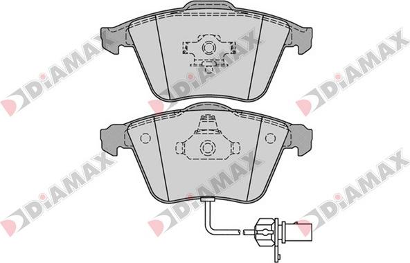 Diamax N09373 - Kit de plaquettes de frein, frein à disque cwaw.fr