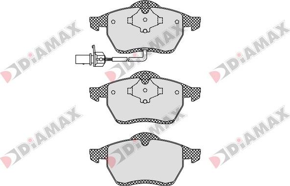 Diamax N09372 - Kit de plaquettes de frein, frein à disque cwaw.fr