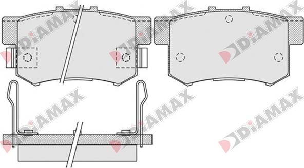 Diamax N09292 - Kit de plaquettes de frein, frein à disque cwaw.fr