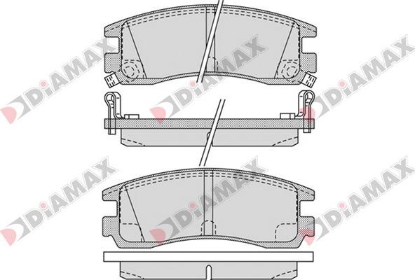 Diamax N09297 - Kit de plaquettes de frein, frein à disque cwaw.fr