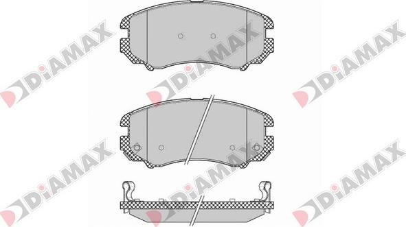 Diamax N09244 - Kit de plaquettes de frein, frein à disque cwaw.fr