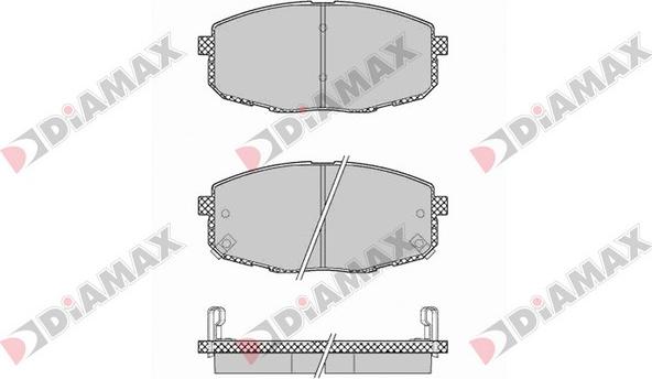 Diamax N09245 - Kit de plaquettes de frein, frein à disque cwaw.fr