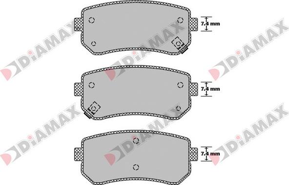 Diamax N09246 - Kit de plaquettes de frein, frein à disque cwaw.fr