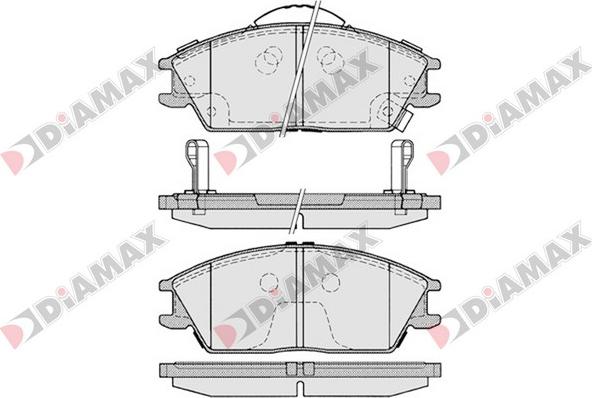 Diamax N09241 - Kit de plaquettes de frein, frein à disque cwaw.fr