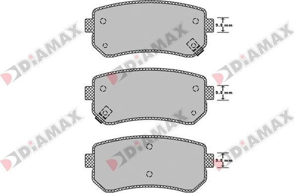 Diamax N09242 - Kit de plaquettes de frein, frein à disque cwaw.fr