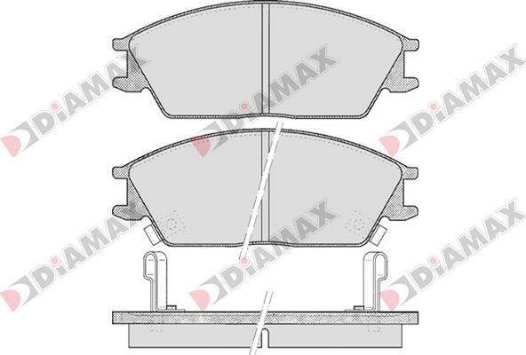 Diamax N09250 - Kit de plaquettes de frein, frein à disque cwaw.fr