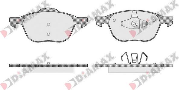 Diamax N09266 - Kit de plaquettes de frein, frein à disque cwaw.fr