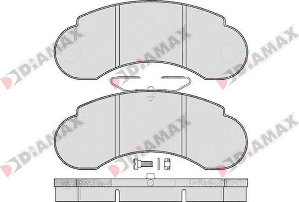 Diamax N09204 - Kit de plaquettes de frein, frein à disque cwaw.fr