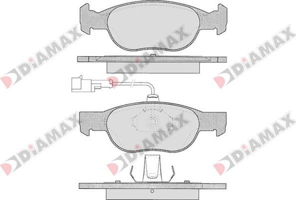 Diamax N09205 - Kit de plaquettes de frein, frein à disque cwaw.fr