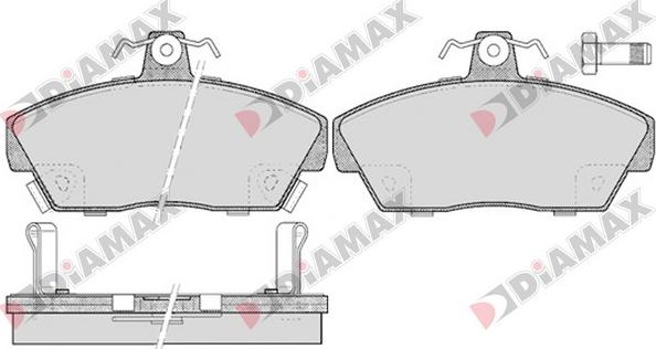 Diamax N09206 - Kit de plaquettes de frein, frein à disque cwaw.fr